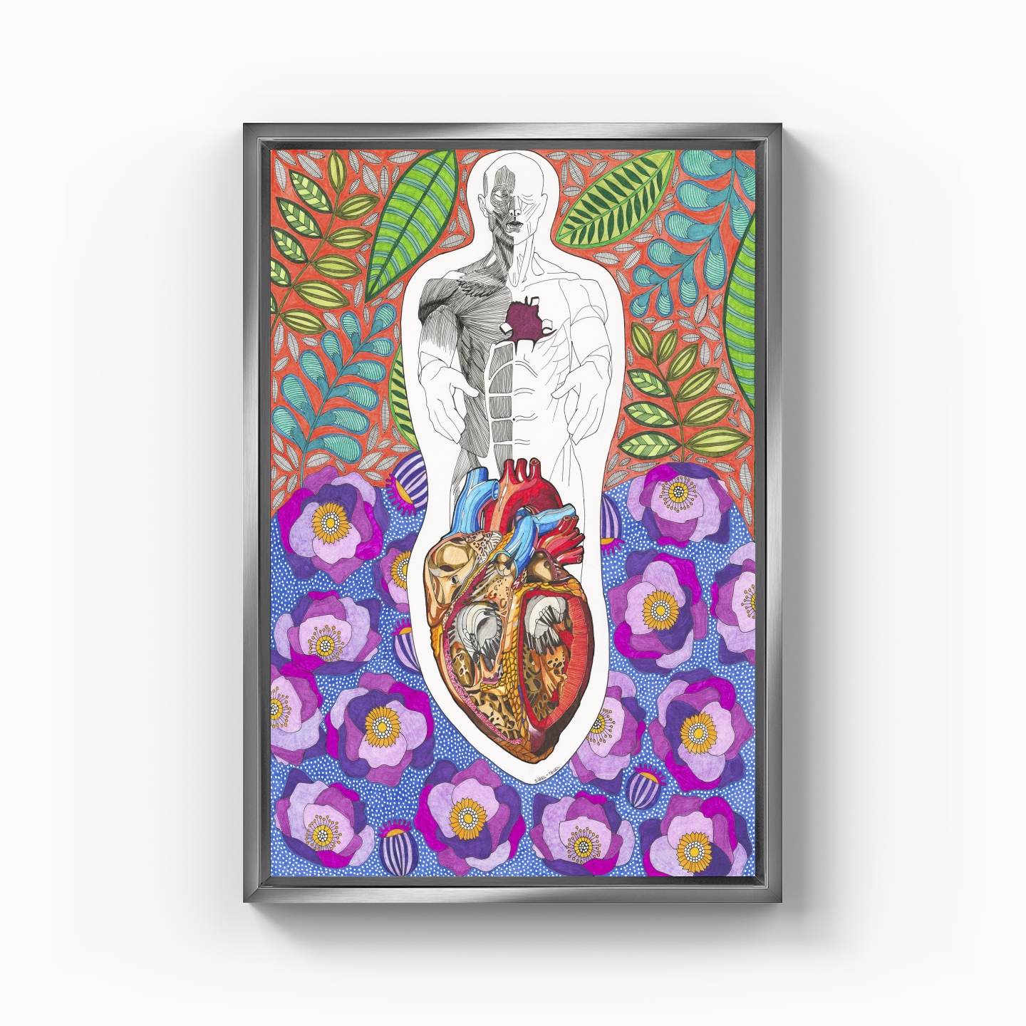 the hearth of flower field - Kanvas Tablo