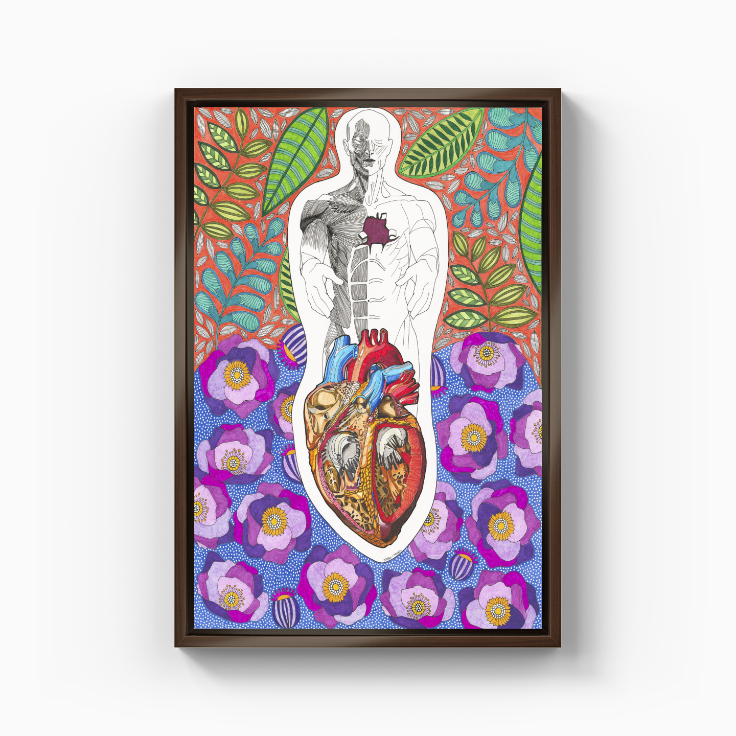 the hearth of flower field - Kanvas Tablo