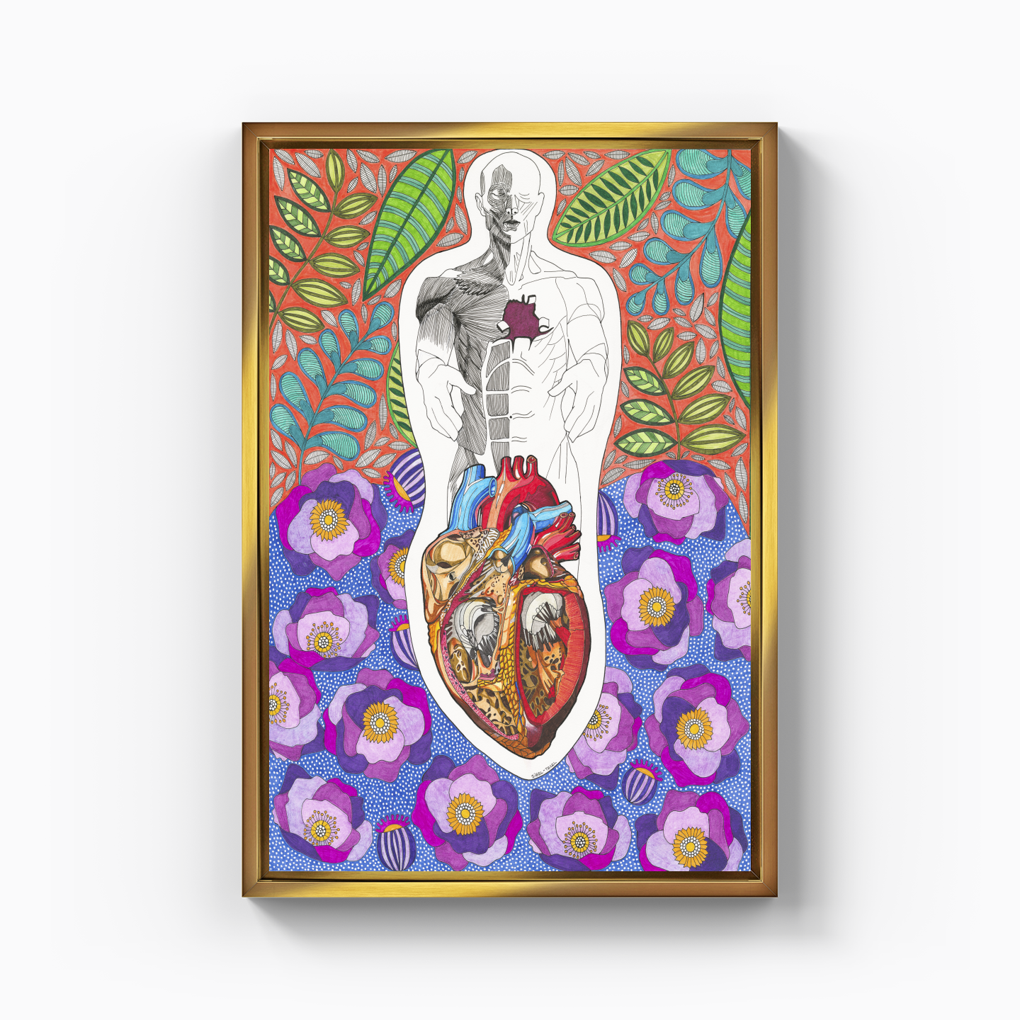 the hearth of flower field - Kanvas Tablo