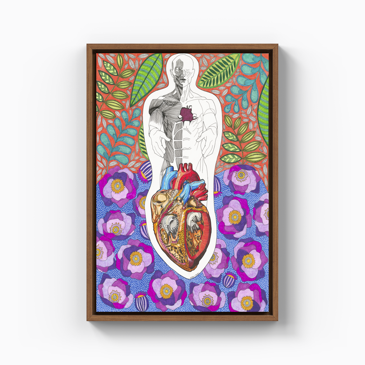 the hearth of flower field - Kanvas Tablo