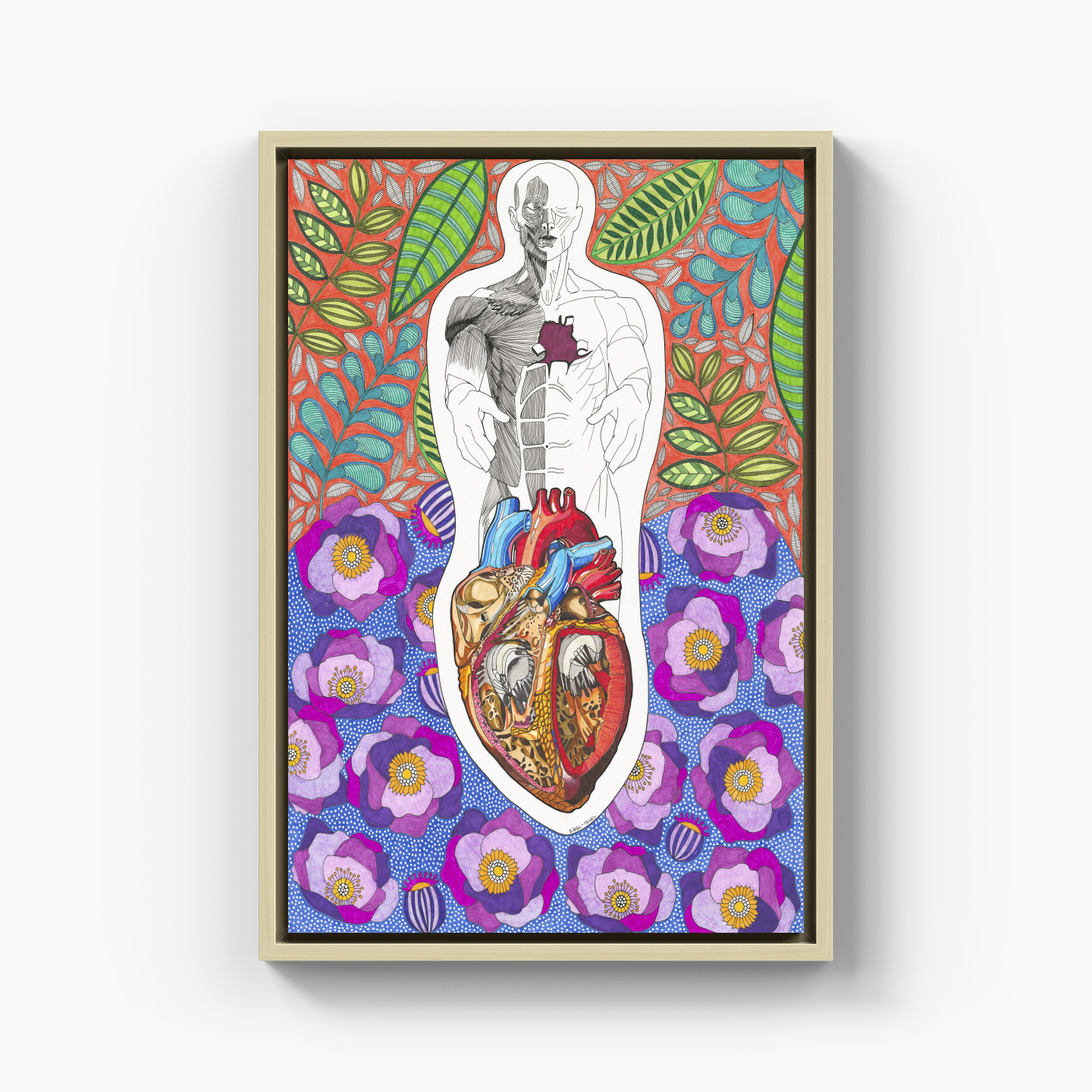 the hearth of flower field - Kanvas Tablo