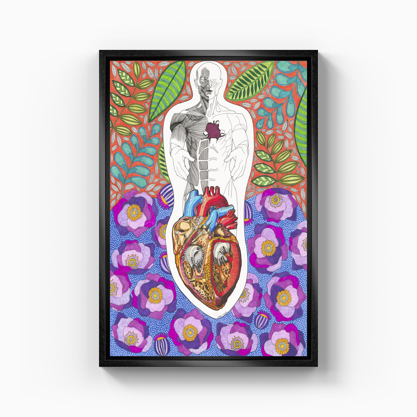 the hearth of flower field - Kanvas Tablo