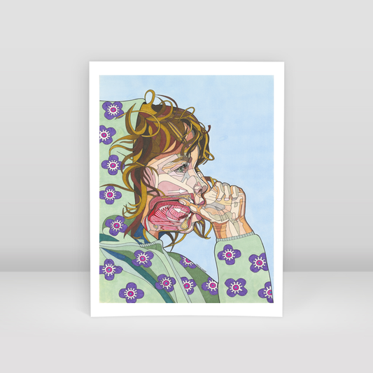 thumb sucking - Art Print