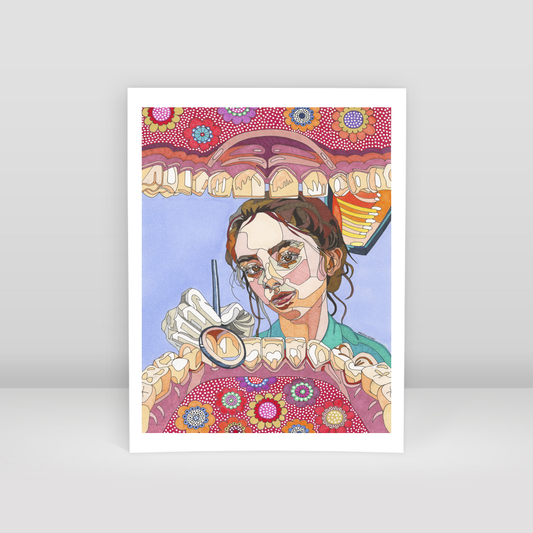dental examination - Art Print