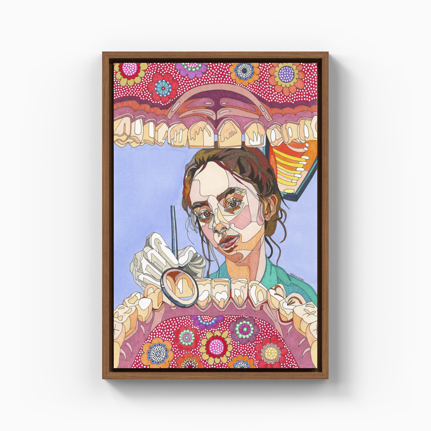 dental examination - Canvas Print