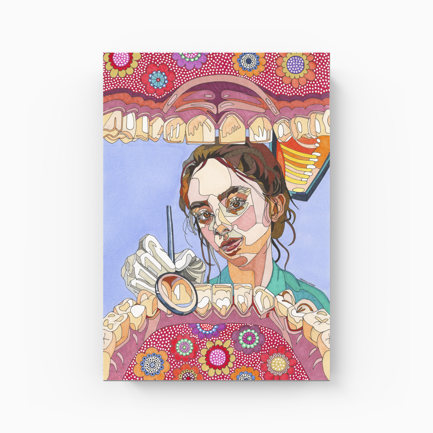 dental examination - Canvas Print