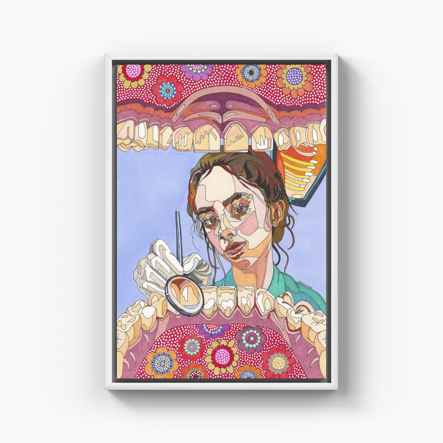dental examination - Canvas Print