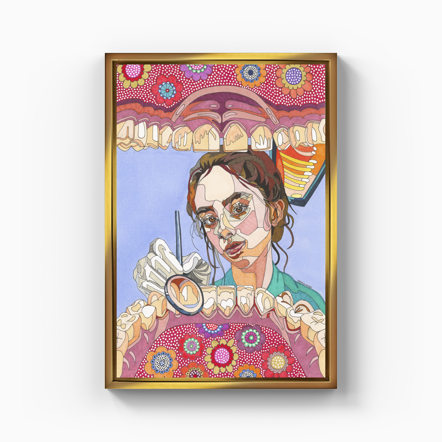 dental examination - Canvas Print