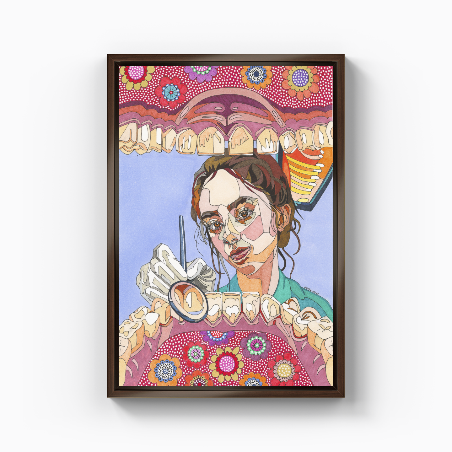 dental examination - Canvas Print