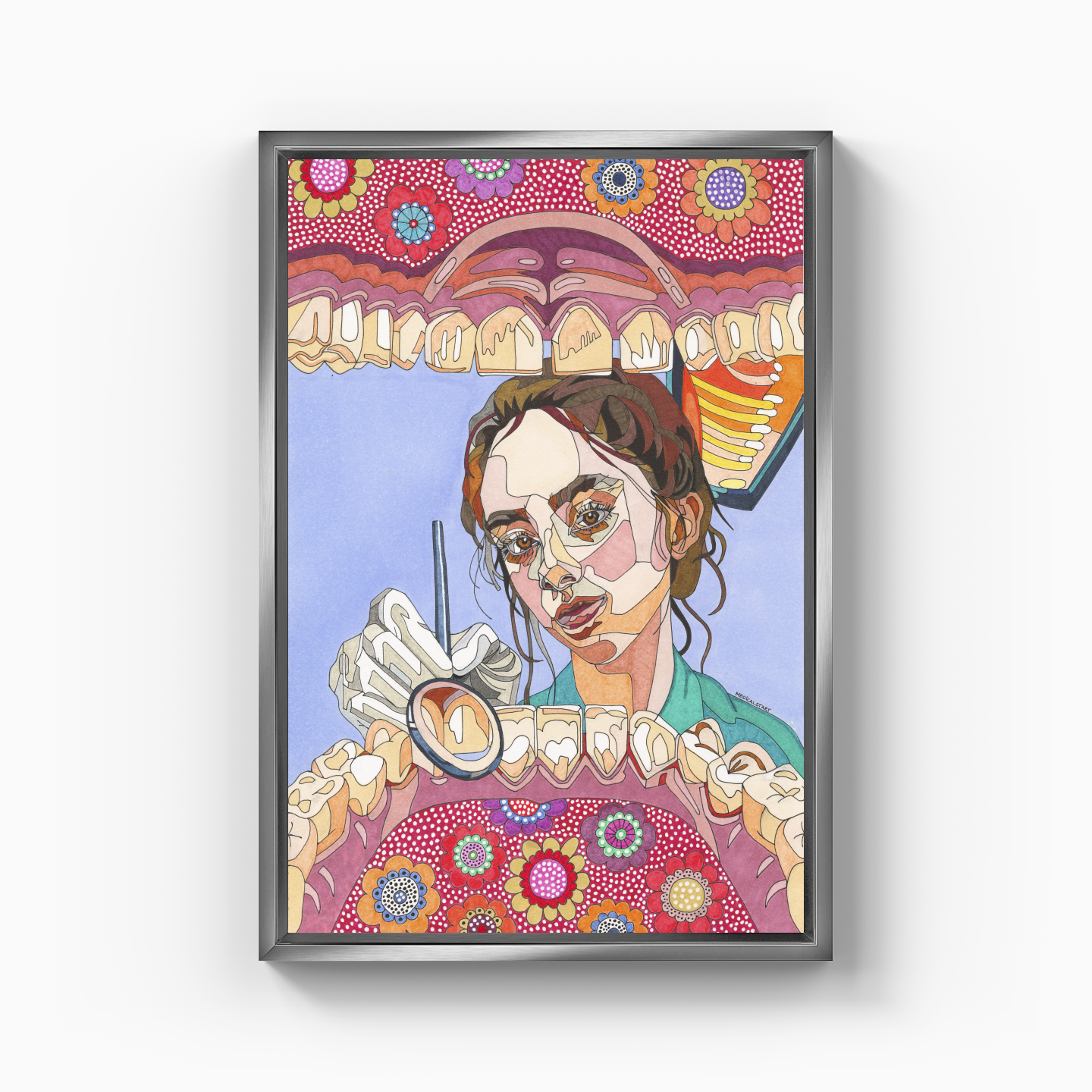 dental examination - Canvas Print