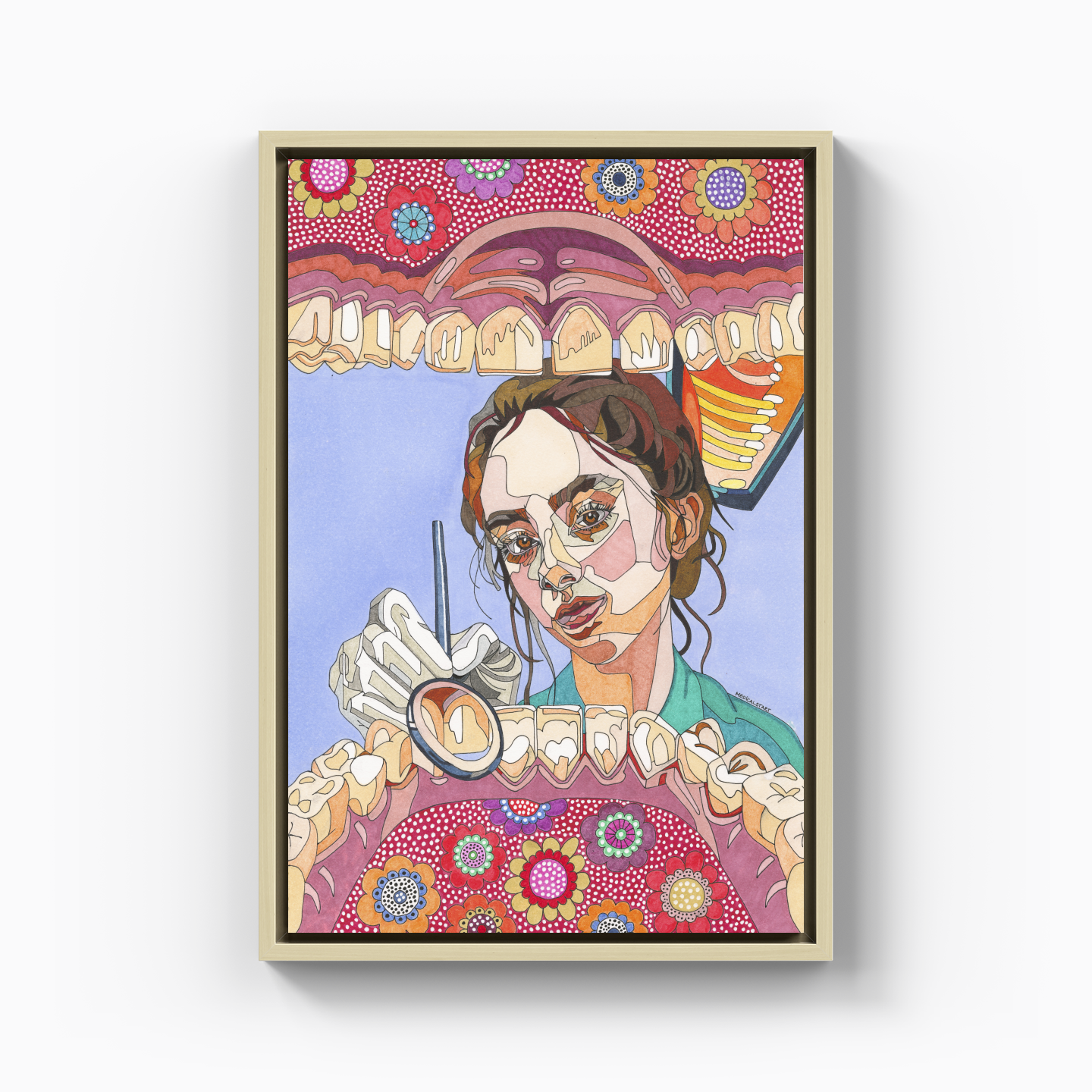 dental examination - Canvas Print