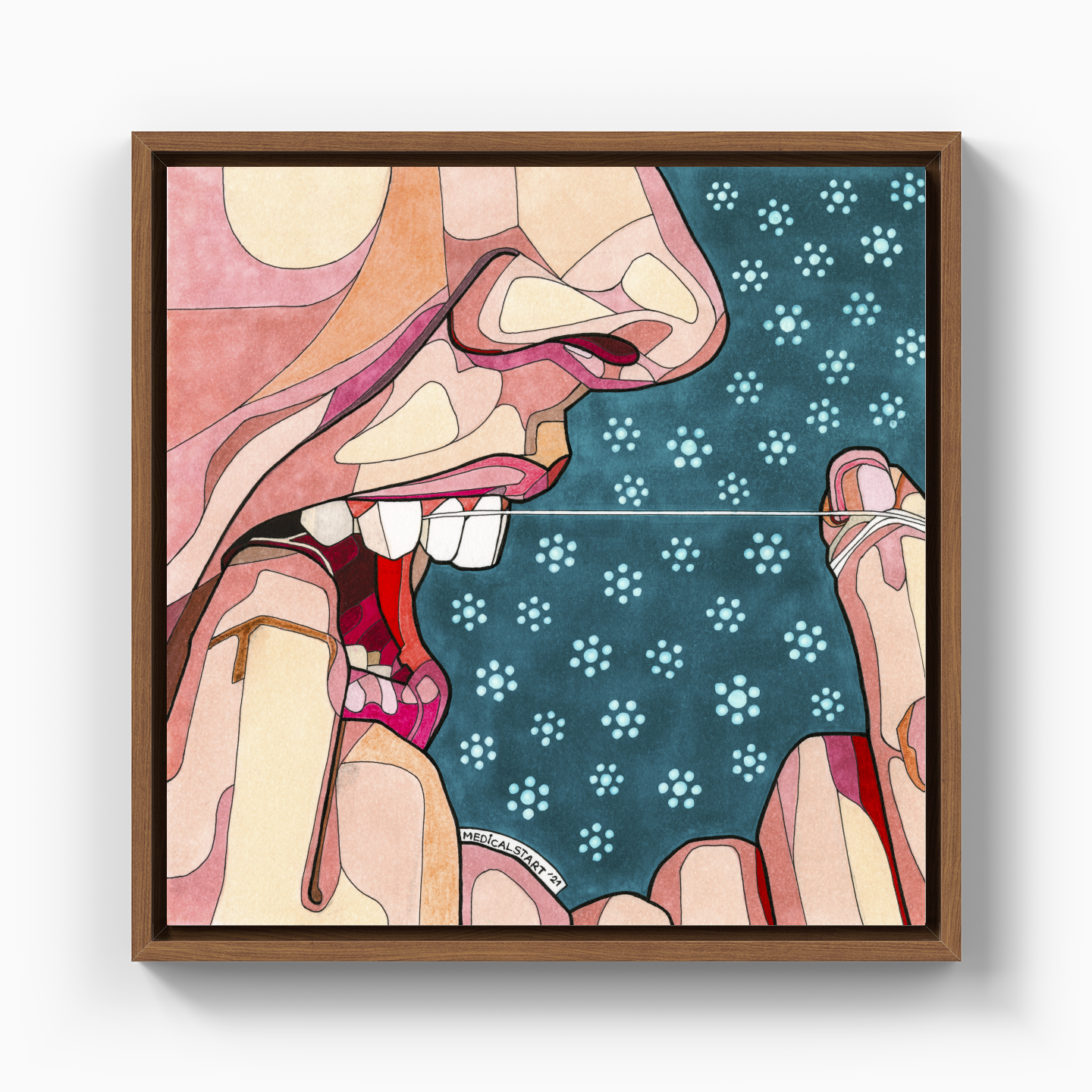 flossing in oral hygiene - Kanvas Tablo