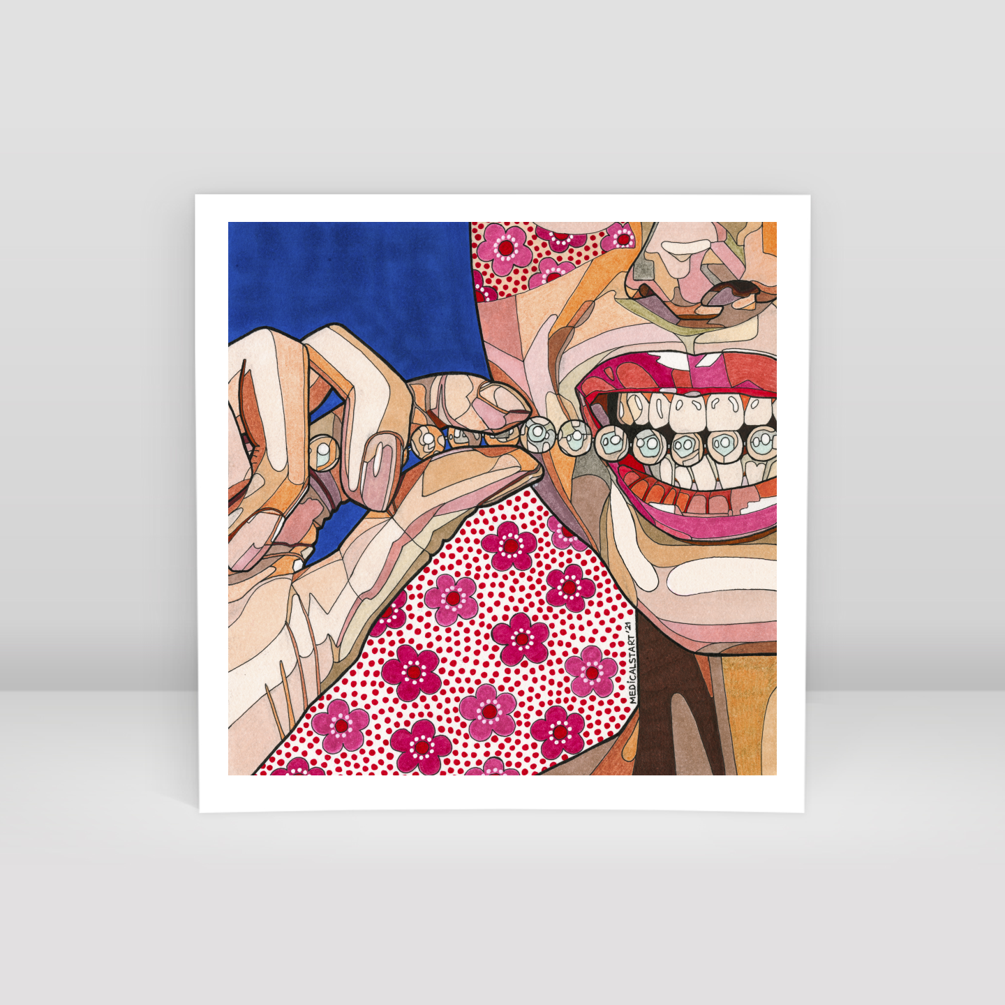 pearly teeth - Art Print