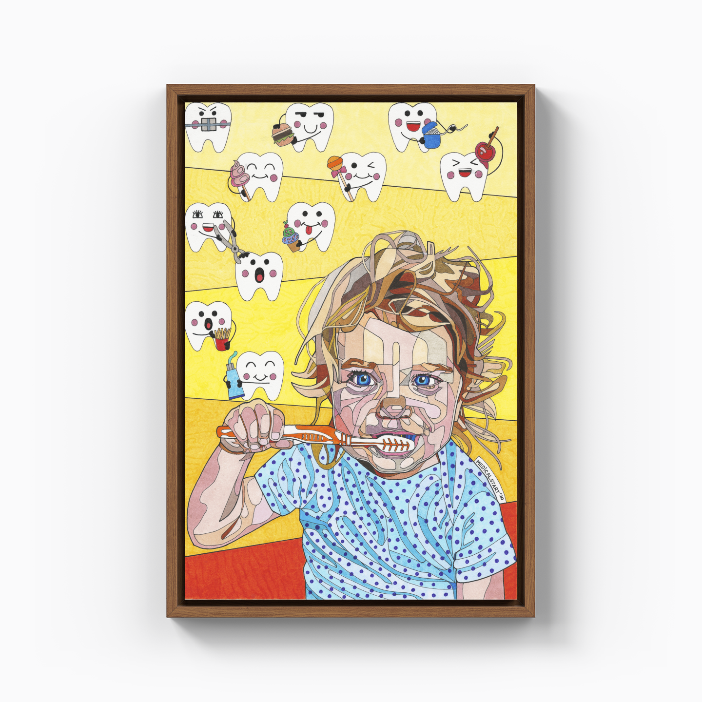 first tooth comes out, care begins - Canvas Print