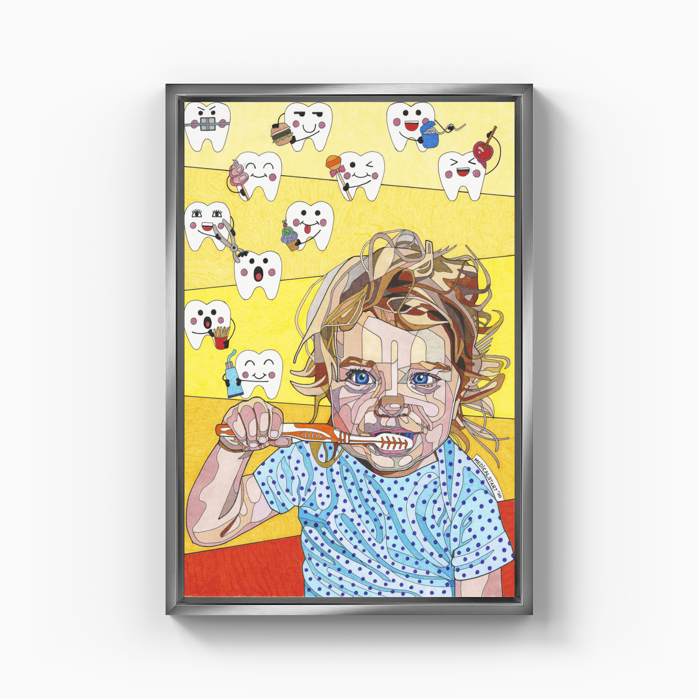 first tooth comes out, care begins - Canvas Print