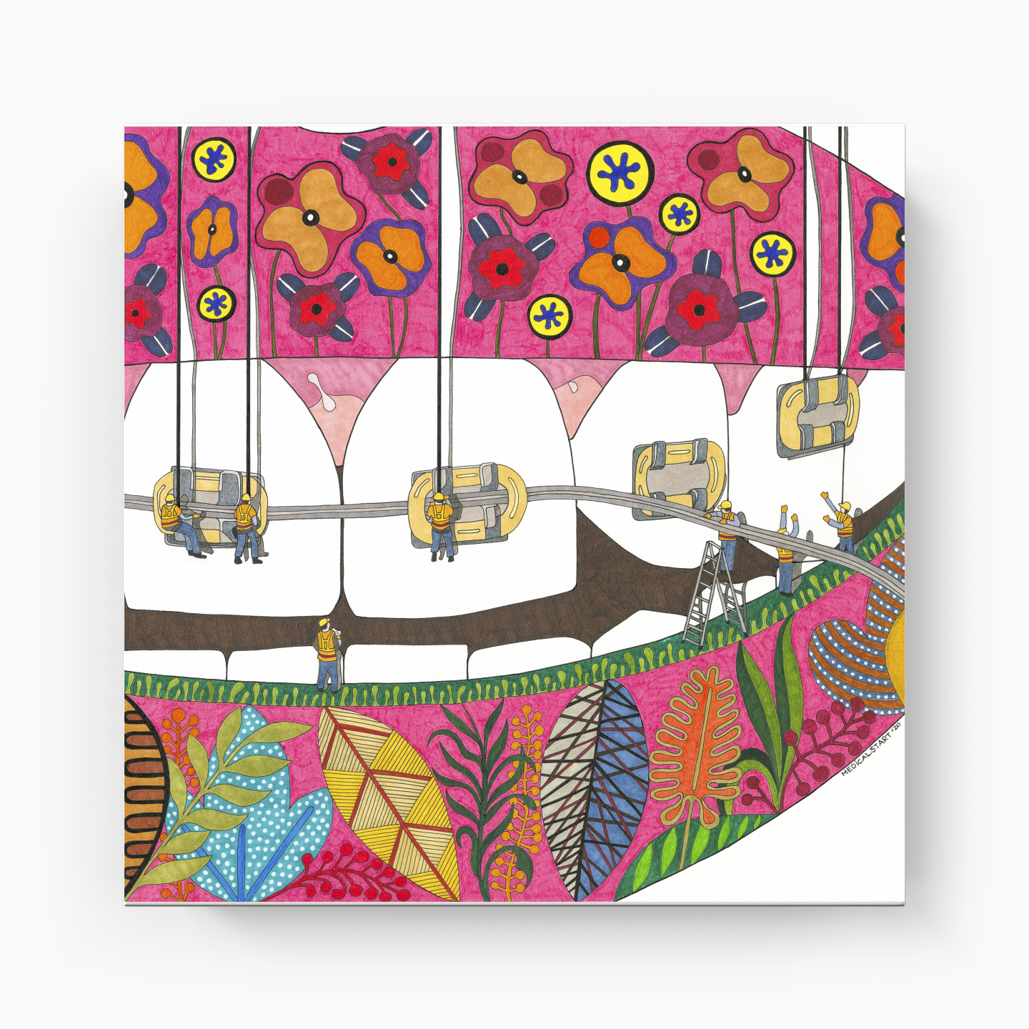 braces construction - Canvas Print