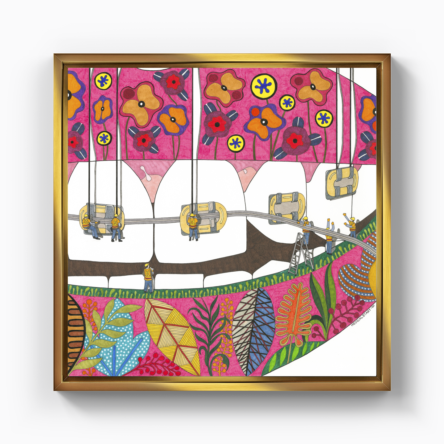 braces construction - Canvas Print