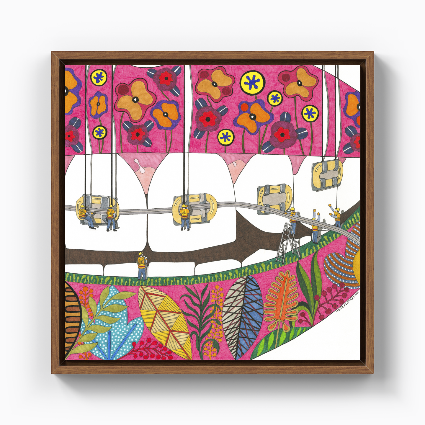 braces construction - Canvas Print