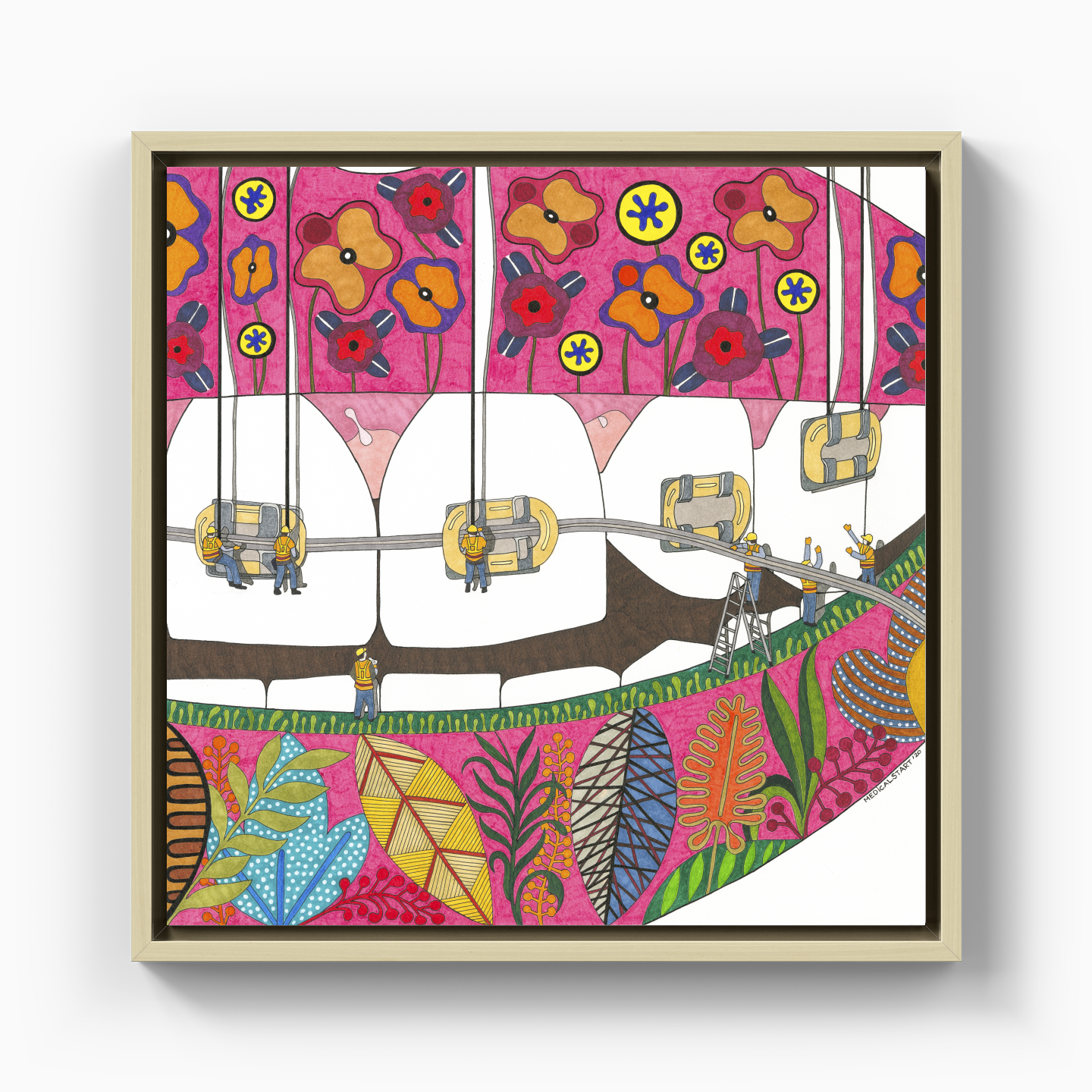 braces construction - Canvas Print