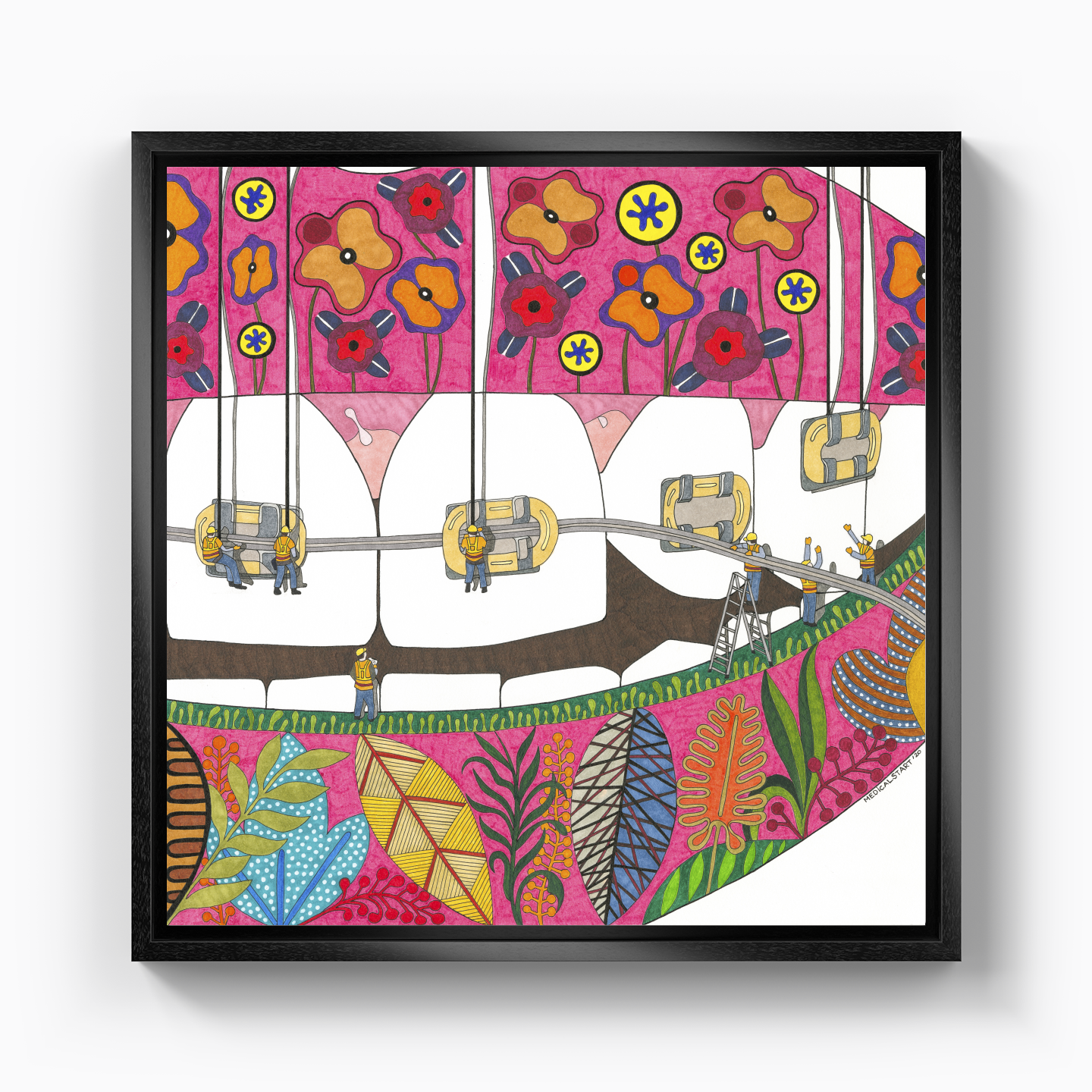 braces construction - Canvas Print