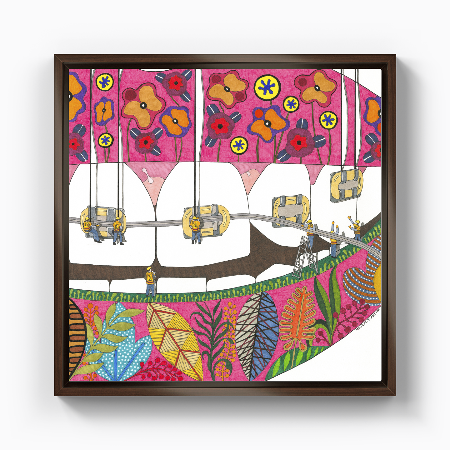 braces construction - Canvas Print