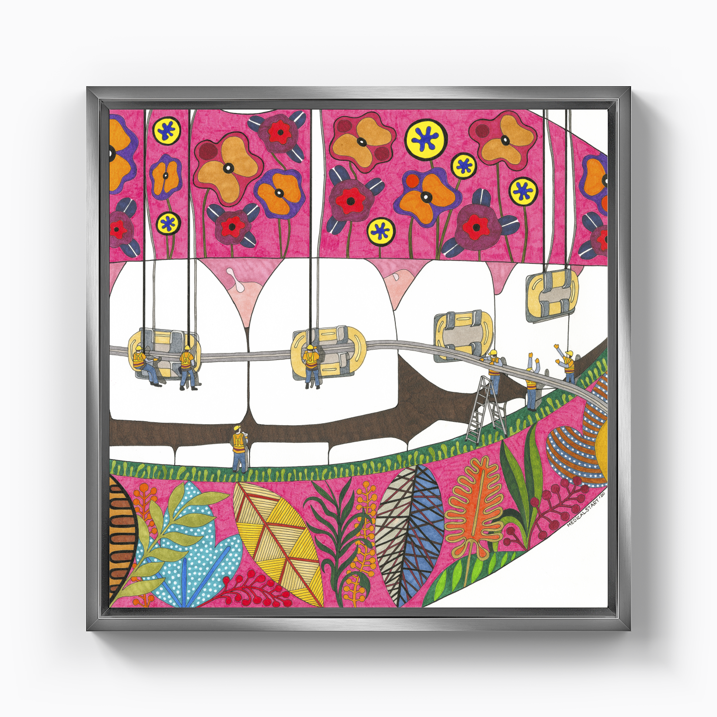 braces construction - Canvas Print