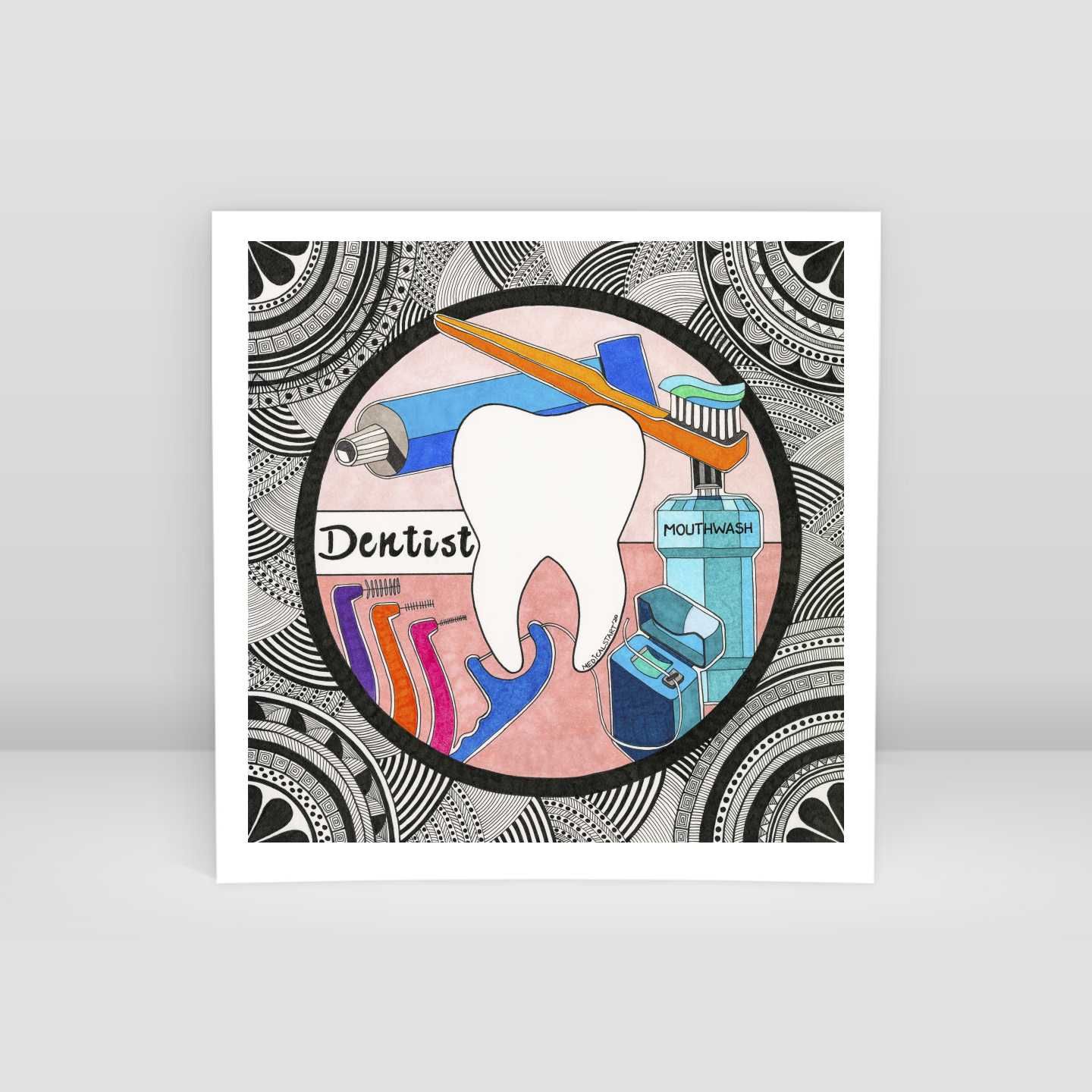 oral and dental health care - Art Print