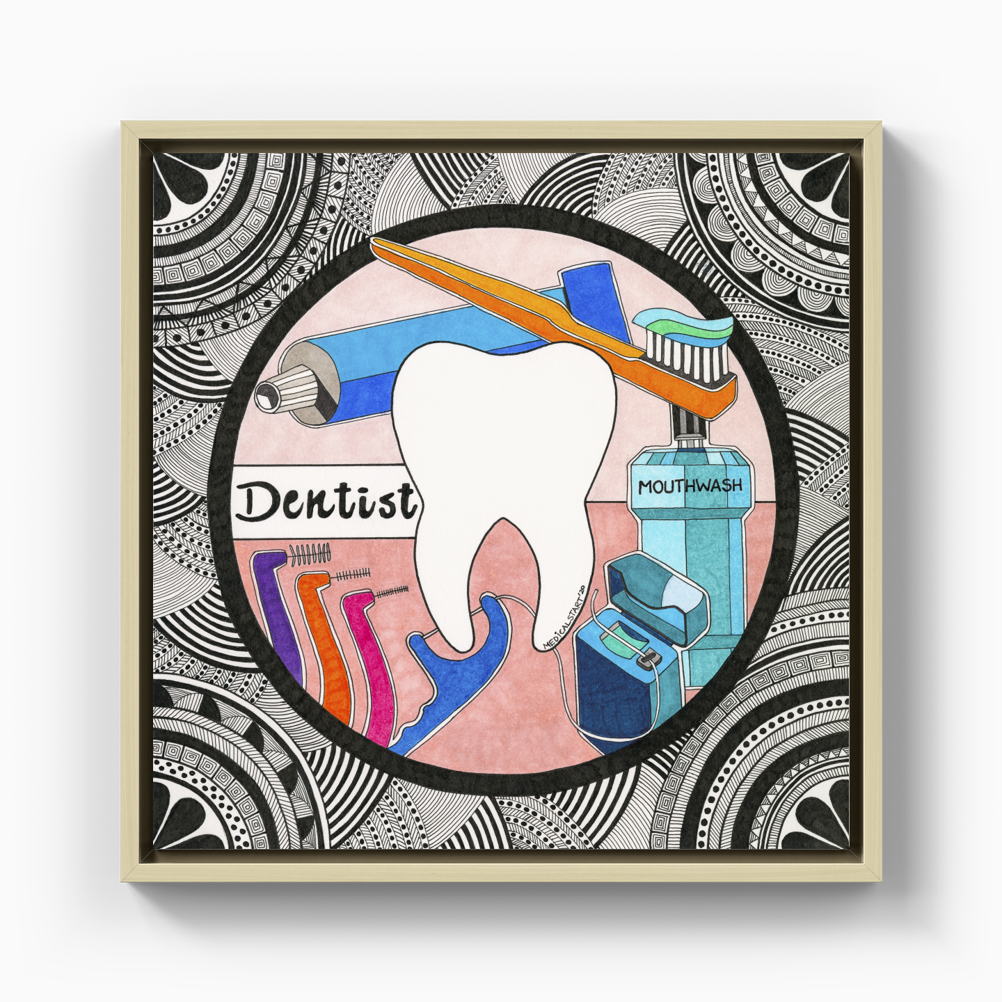 oral and dental health care - Kanvas Tablo