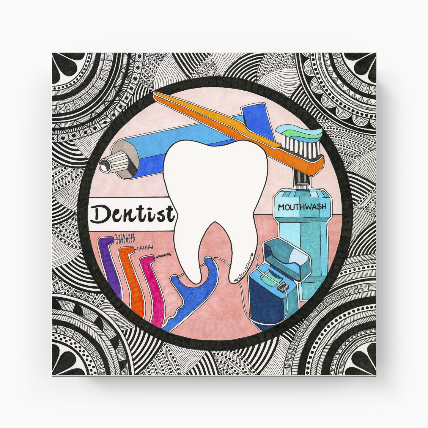 oral and dental health care - Kanvas Tablo