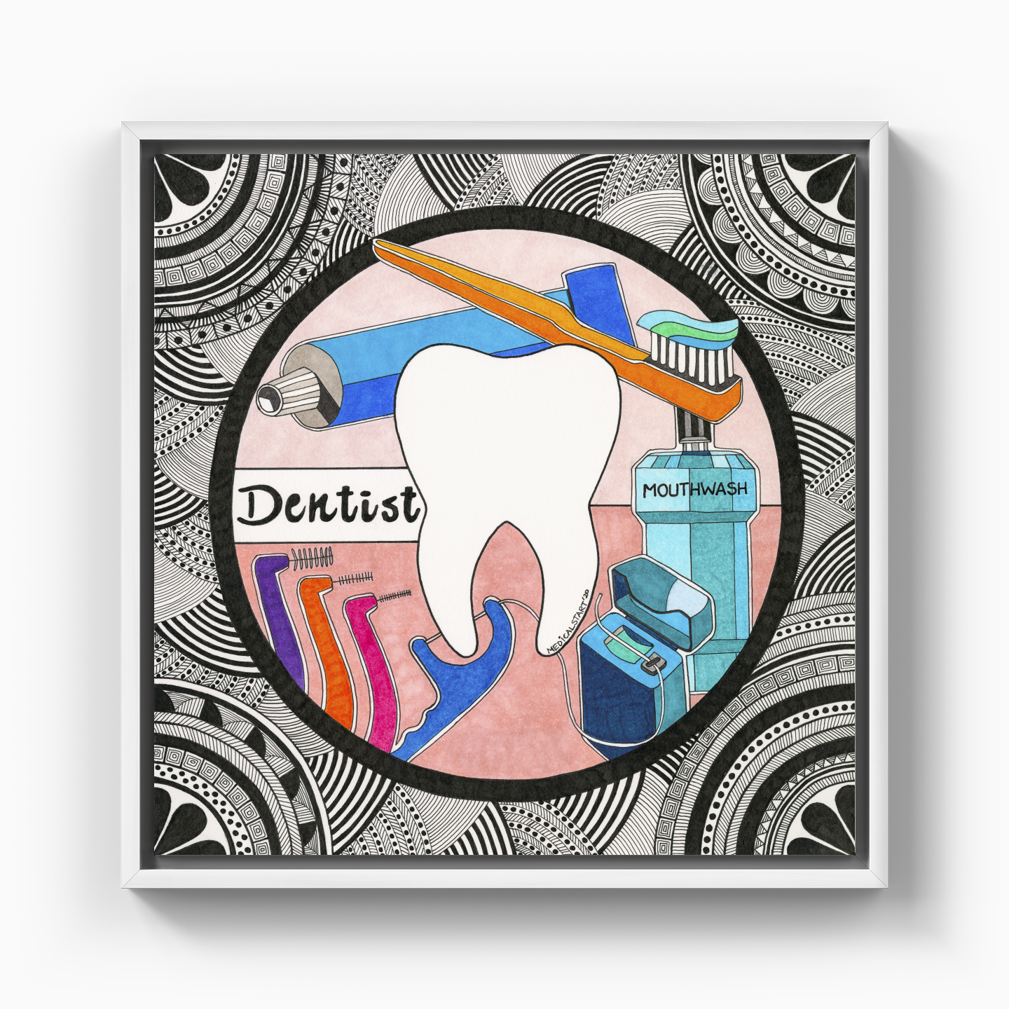 oral and dental health care - Kanvas Tablo