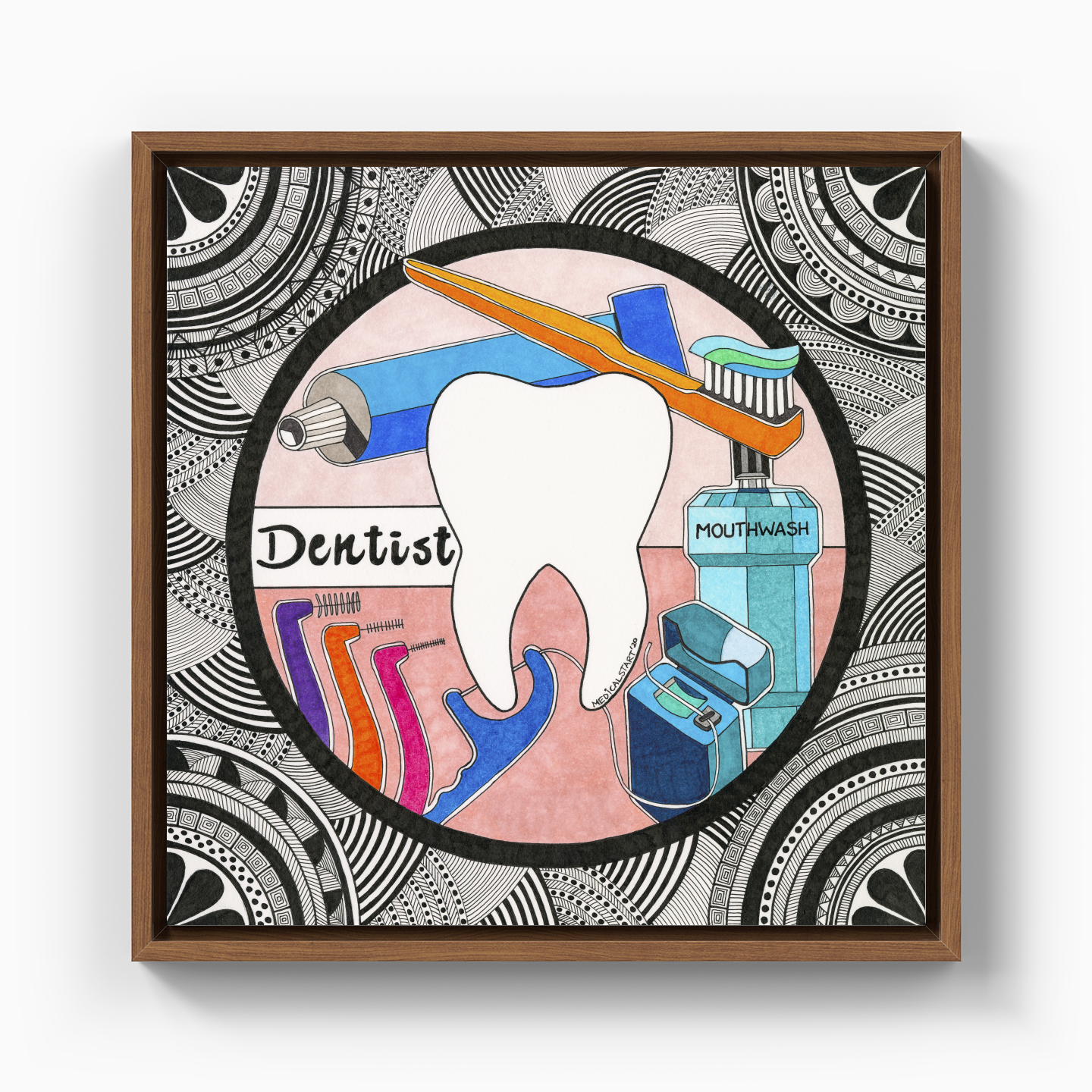 oral and dental health care - Kanvas Tablo