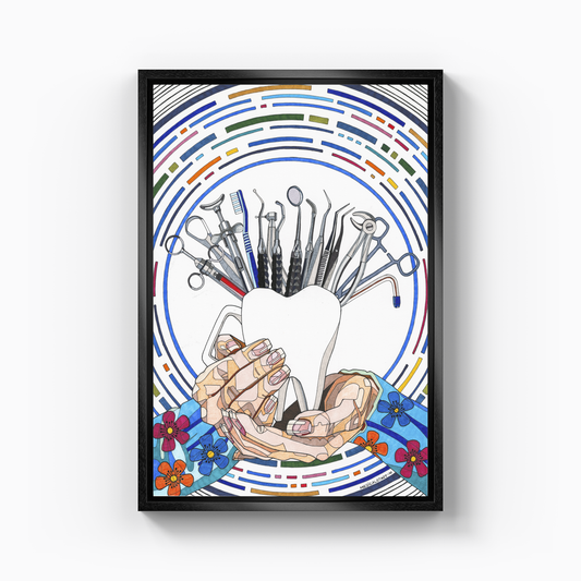 a handful of dental instruments - Kanvas Tablo