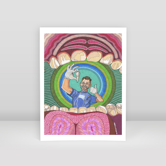 maximillar premolar tooth extraction - Art Print