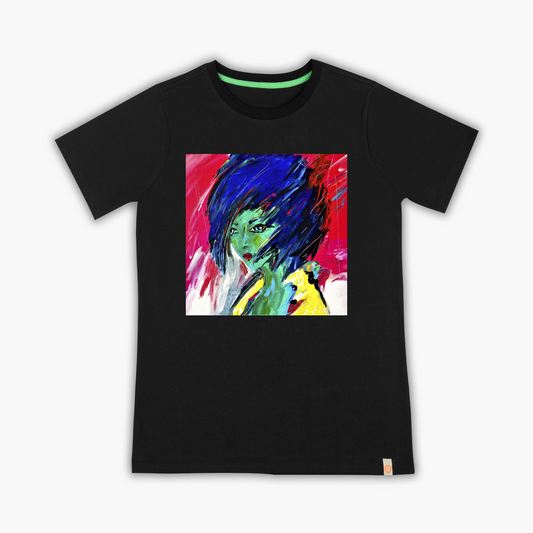 blue silk winter flower - DB00006 - T-Shirt