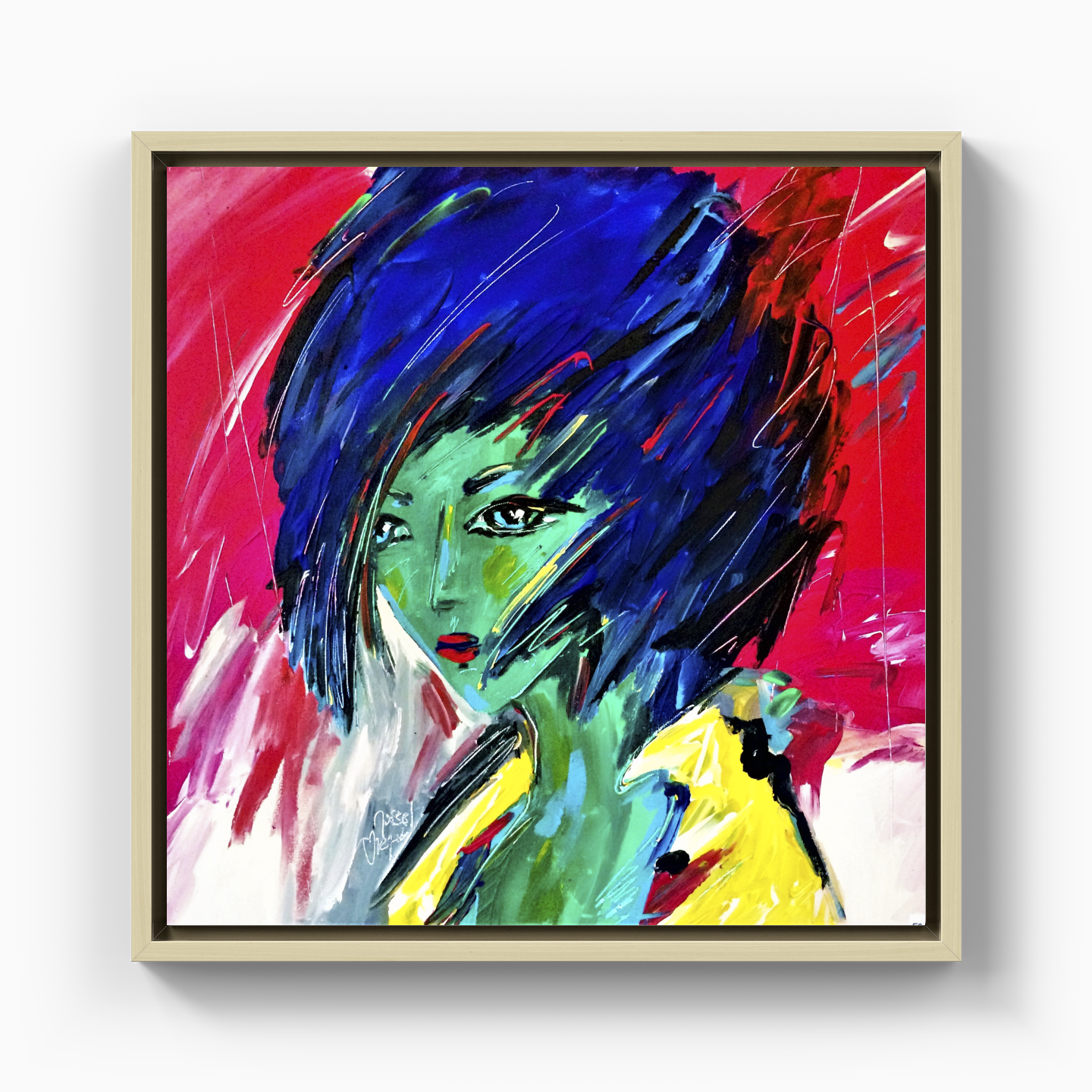 blue silk winter flower - DB00006 - Kanvas Tablo