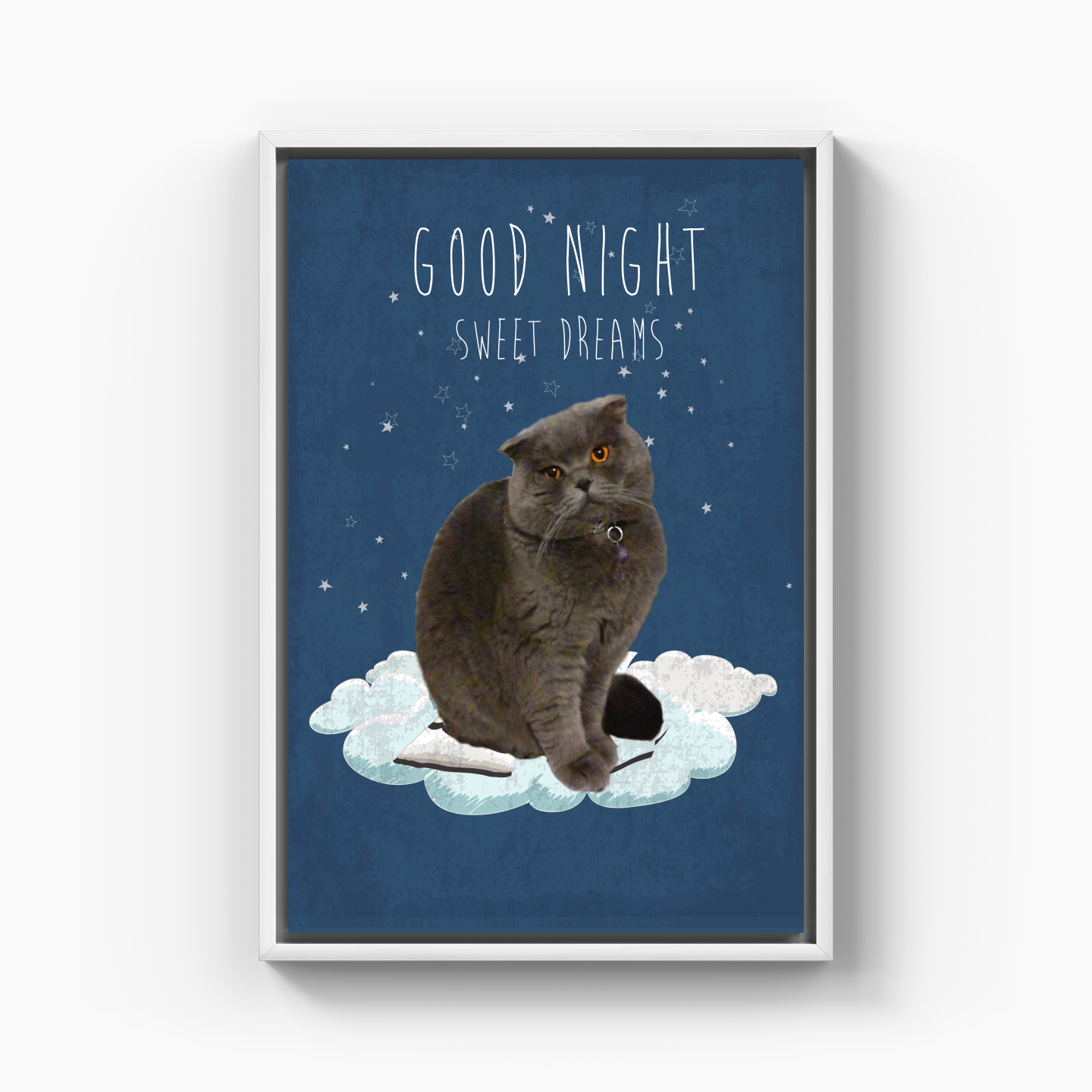Good Night Cat - Kanvas Tablo