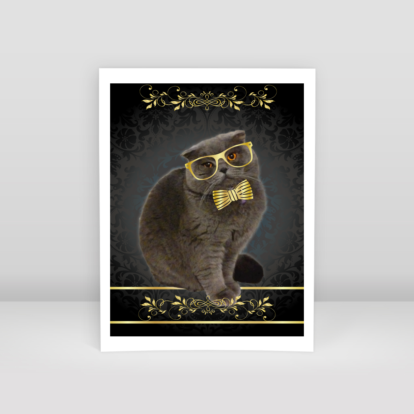 Royal Hipster Cat - Art Print
