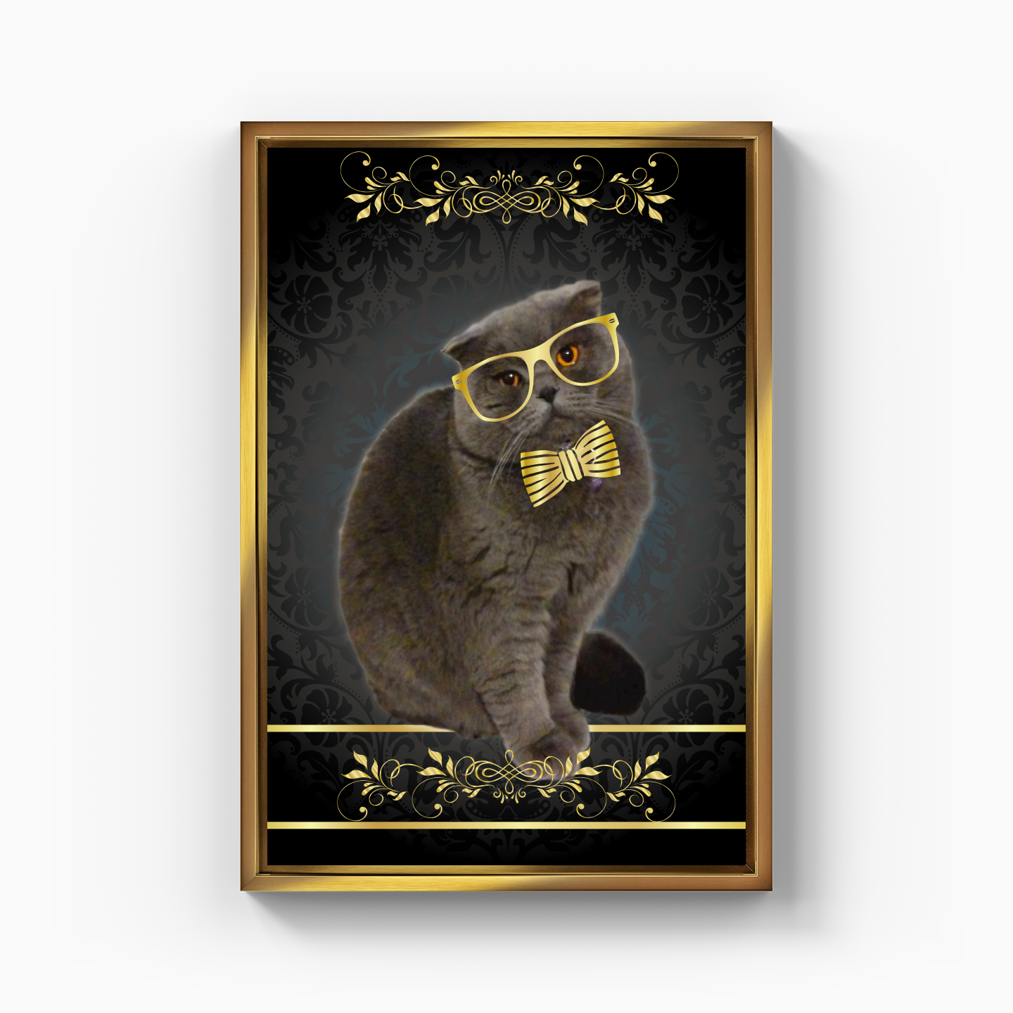 Royal Hipster Cat - Kanvas Tablo