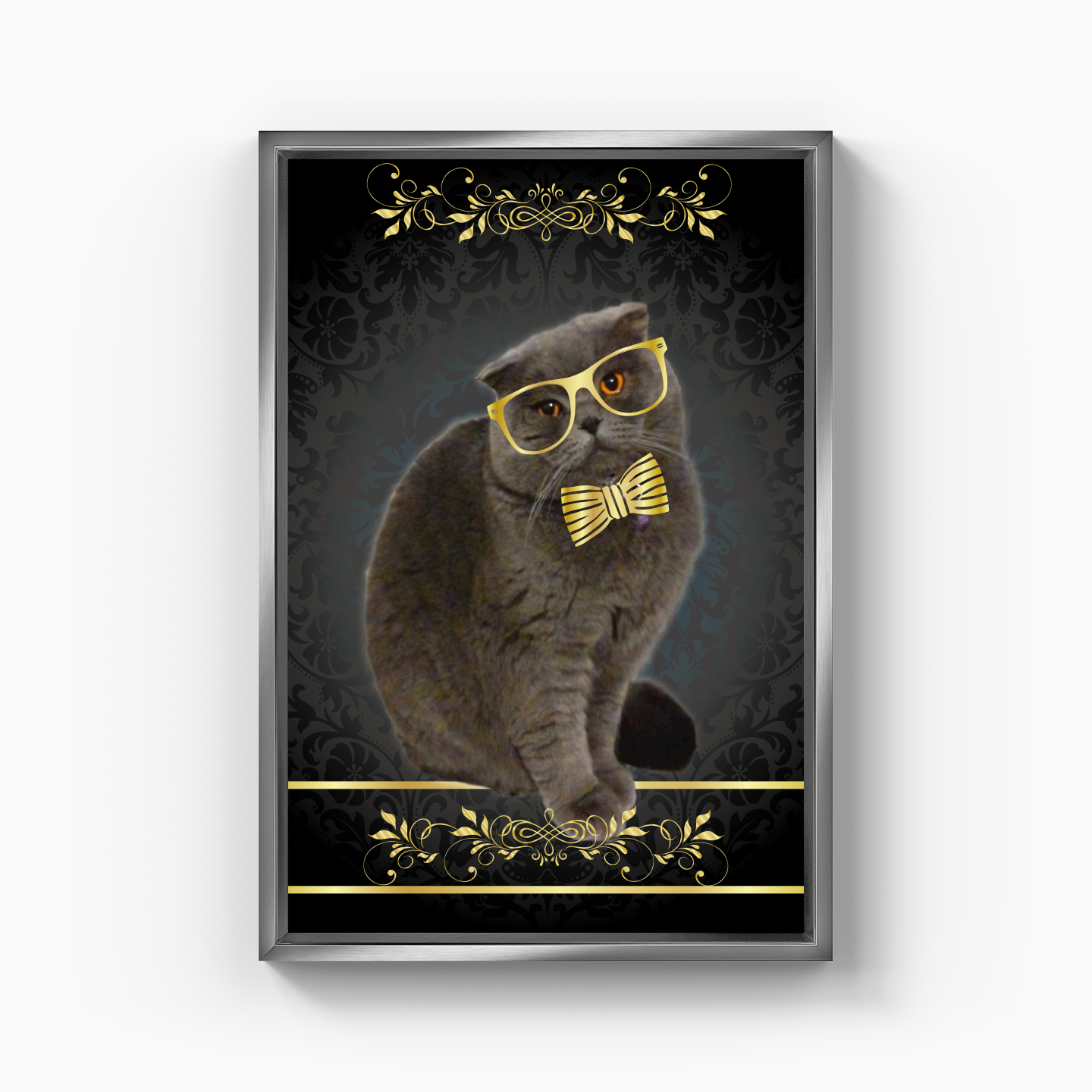 Royal Hipster Cat - Kanvas Tablo