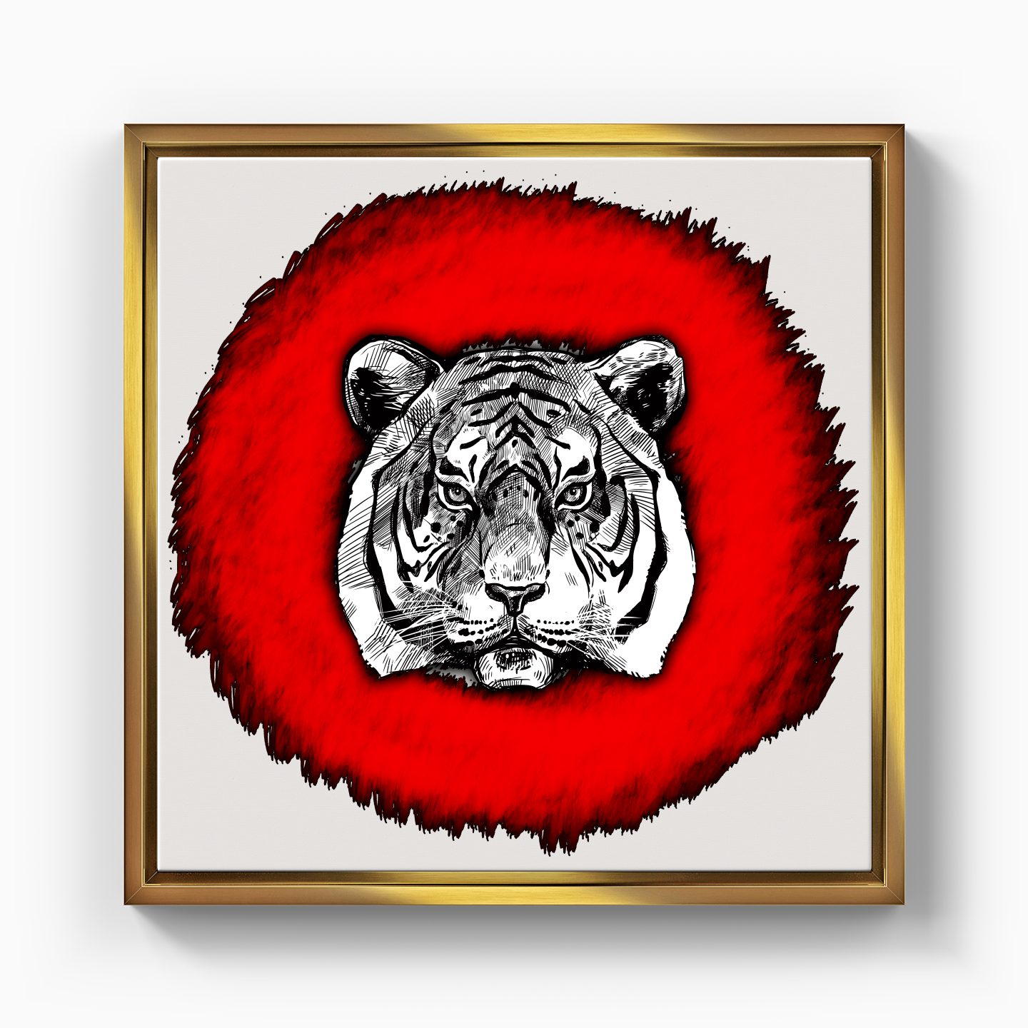 Tiger Circle - Kanvas Tablo