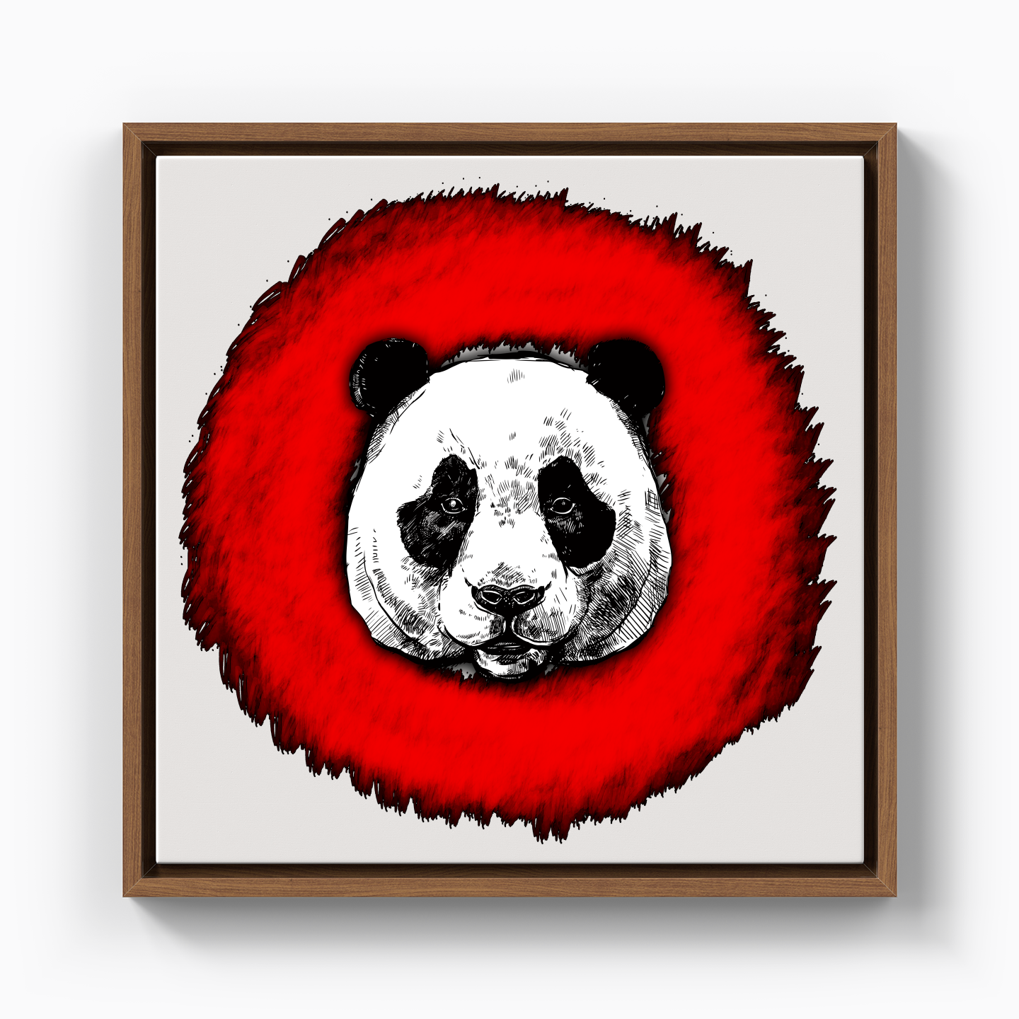 Panda Circle - Kanvas Tablo
