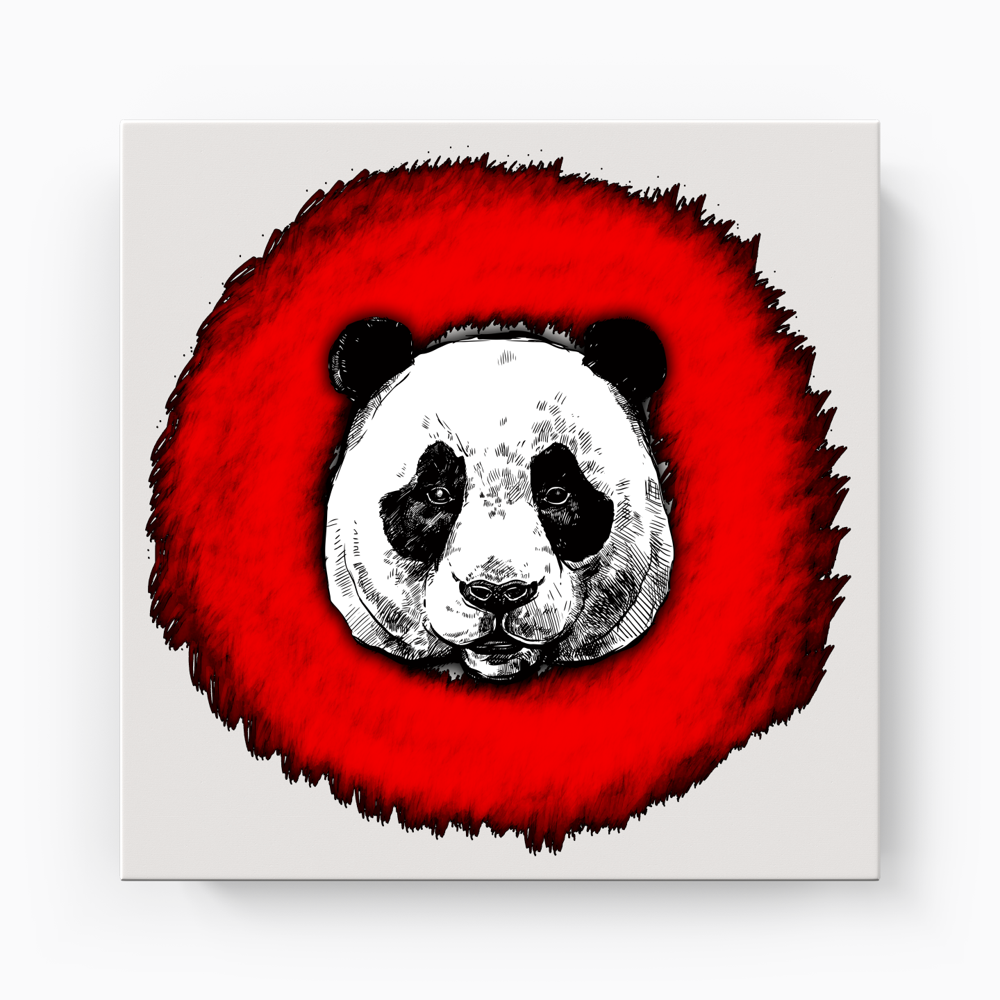 Panda Circle - Kanvas Tablo