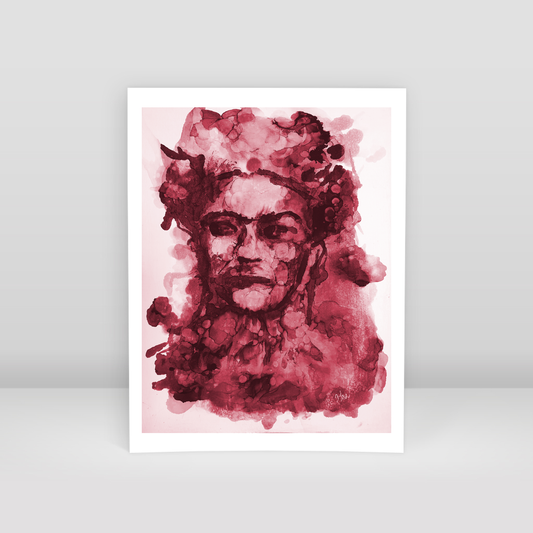 Frida Kahlo - Kırmızı - Art Print