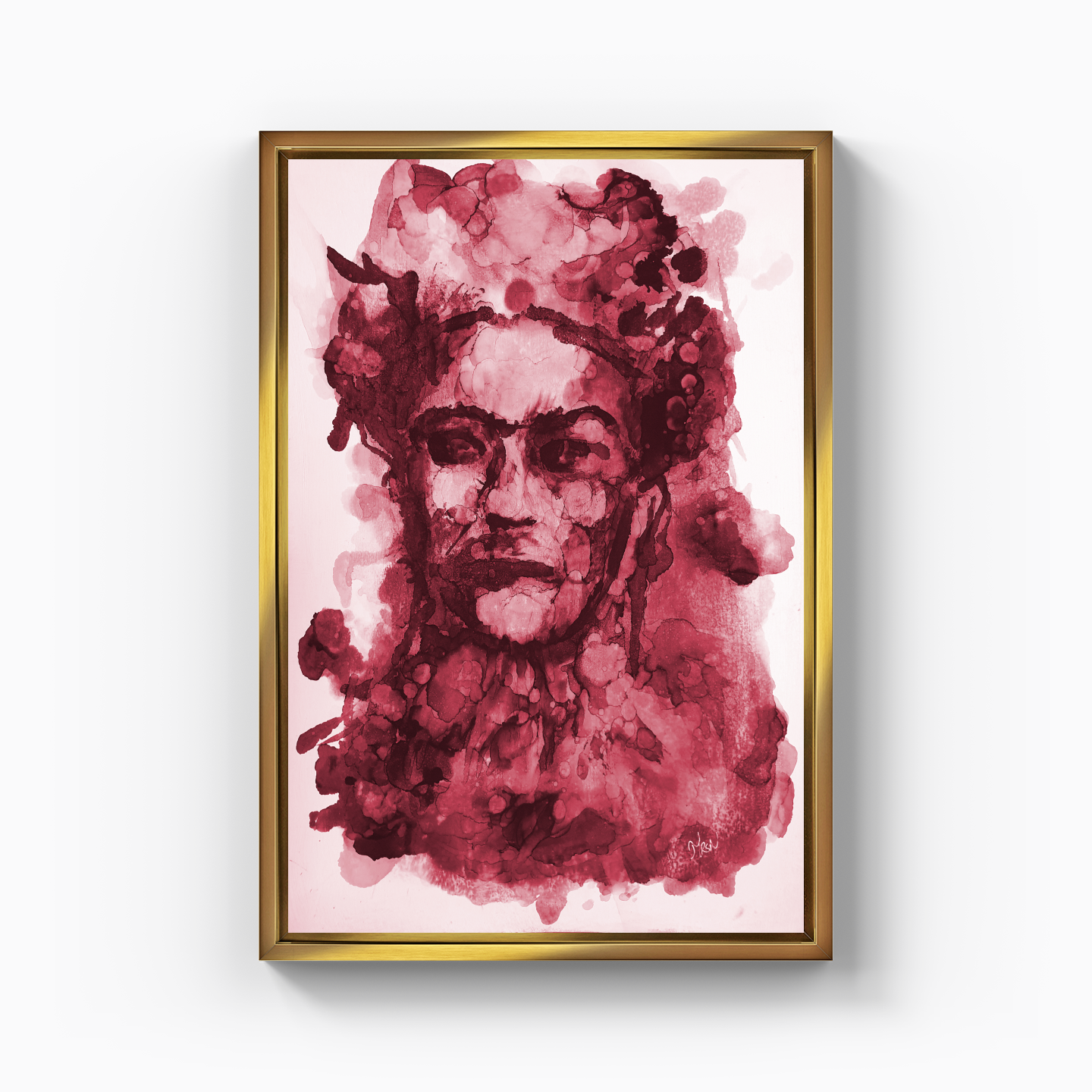 Frida Kahlo - Kırmızı - Kanvas Tablo