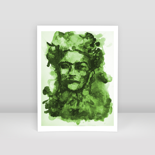 Frida Kahlo - Yeşil - Art Print