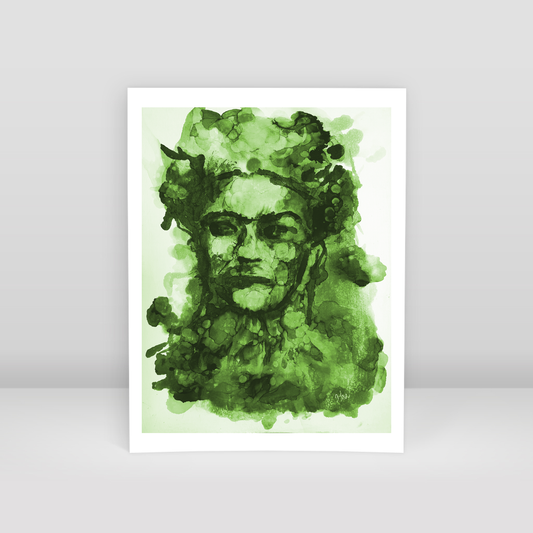 Frida Kahlo - Green - Art Print