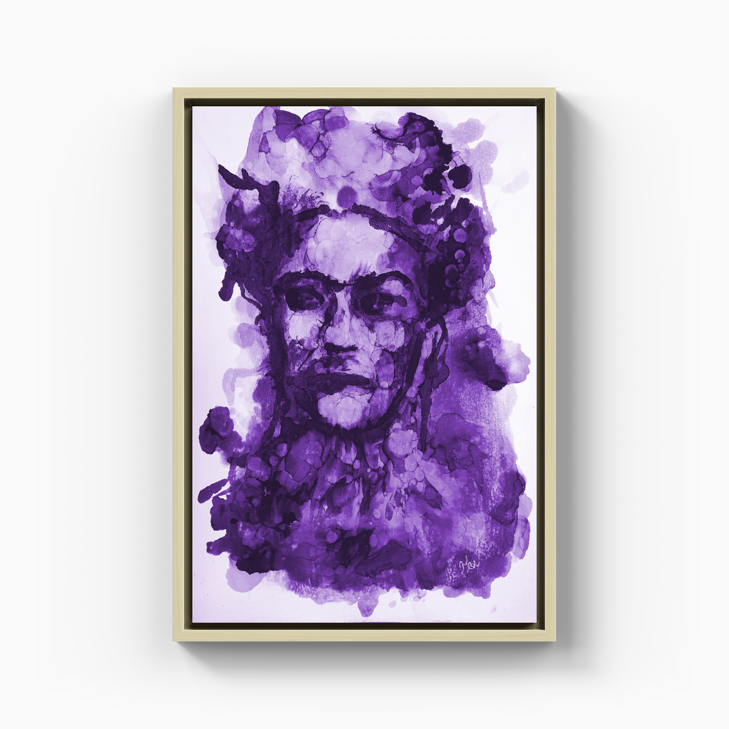 Frida Kahlo - Mor - Kanvas Tablo