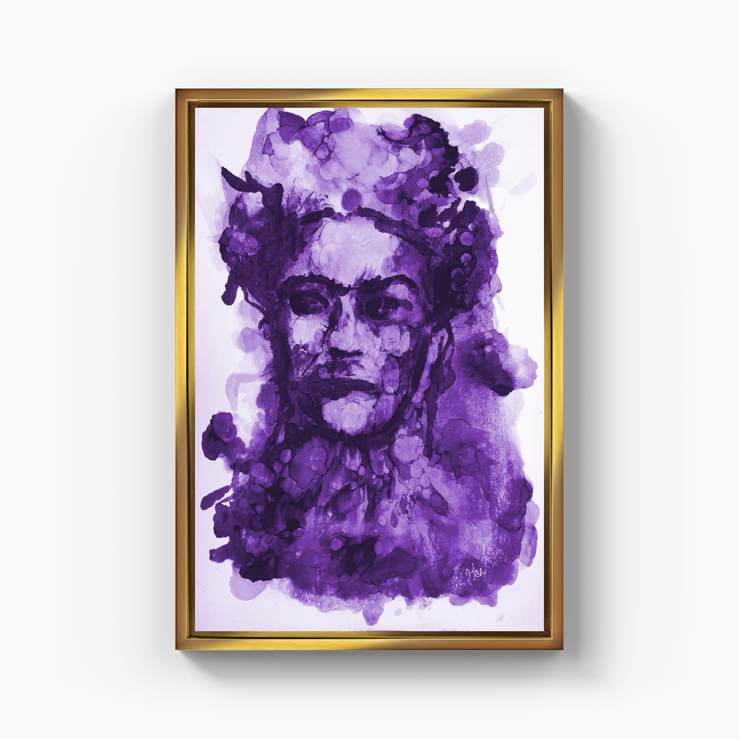 Frida Kahlo - Mor - Kanvas Tablo