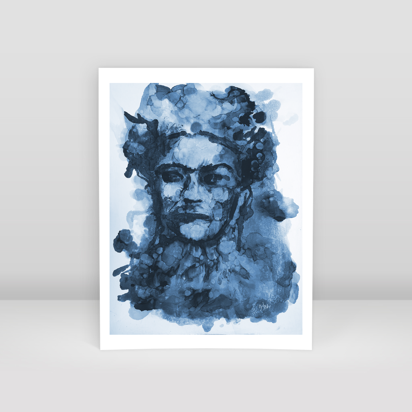 Frida Kahlo - Blue - Art Print