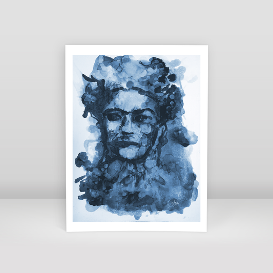 Frida Kahlo - Blue - Art Print